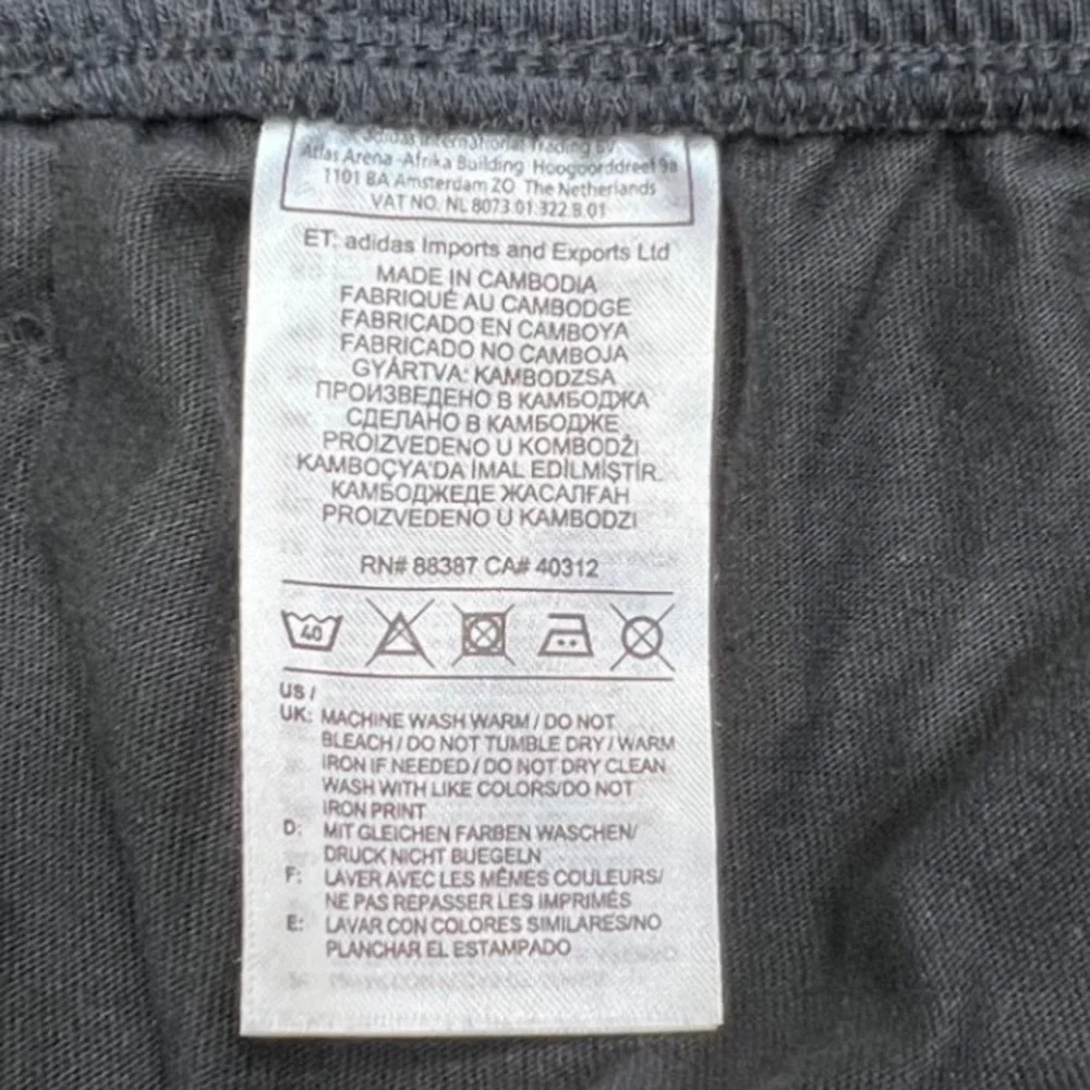 Adidas Mens Essentials French Terry Tapered Cuff Logo Pants Black 2XL GK8988